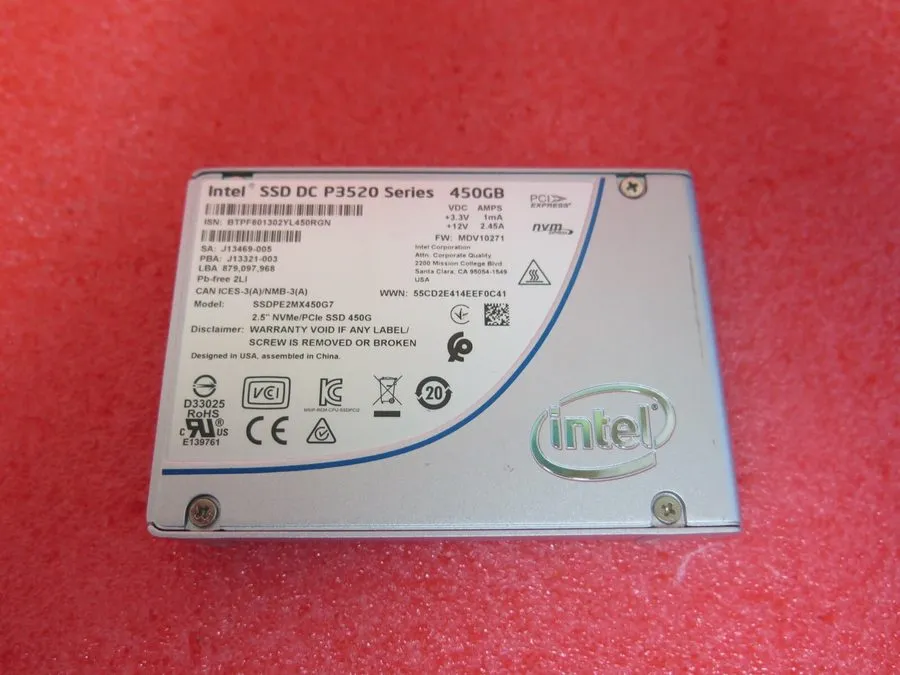 SSD-накопитель INTEL DC P3520 450GB NMVe PCIe SSD 2.5" SSDPE2MX450G7 Solid State