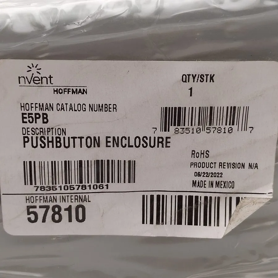 Стоматологический наконечник nVent Hoffman 57810 E5PB Pushbutton Enclosure 5-Hol