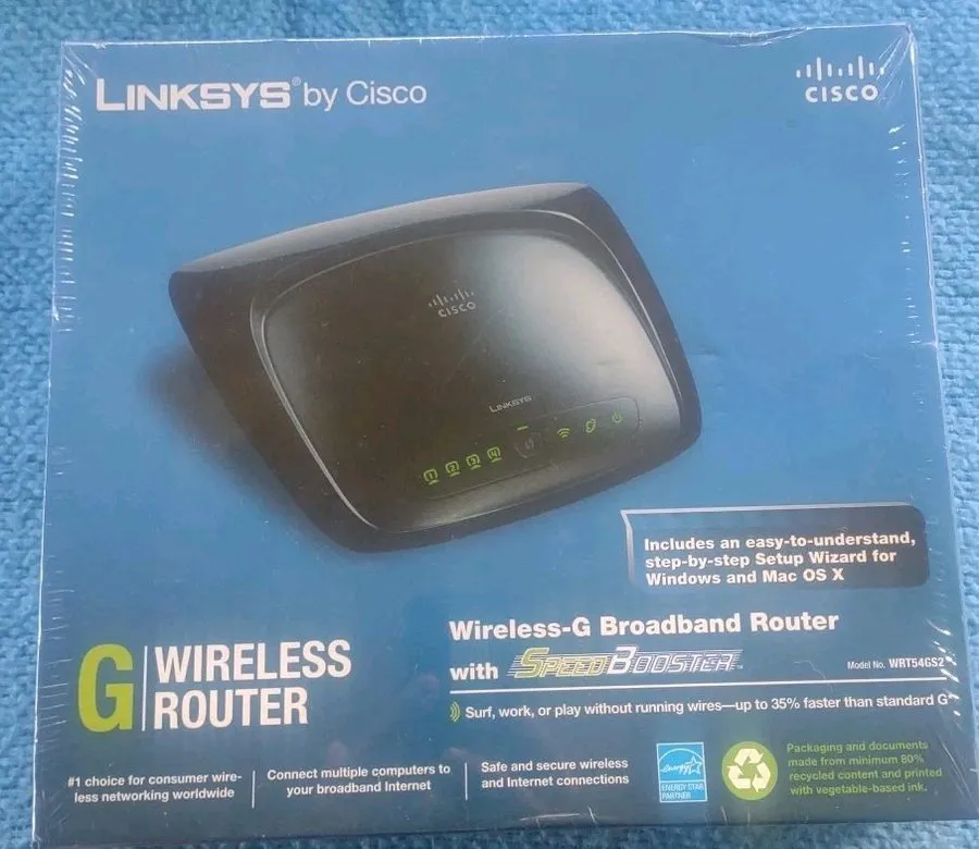 Маршрутизатор Cisco Linksys WRT54GS2 v1 54 Mbps 4-Port 10/100 Wireless G Broadba