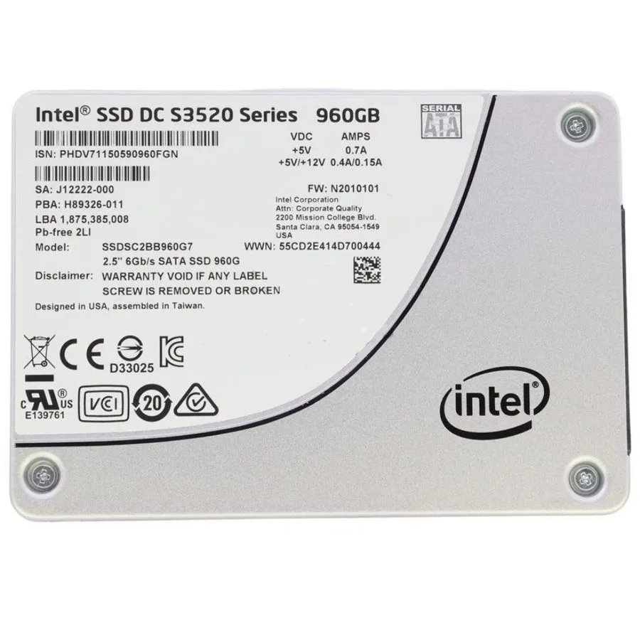SSD-накопитель Intel DC S3520 Series 960GB SSD 2.5" SATA 6Gbs Solid State Drive