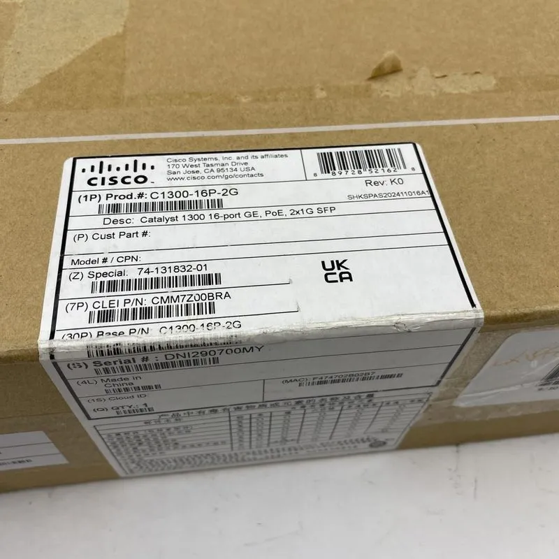 Коммутатор Cisco C1300-16P-2G CATALYST 1300 16-PORT GE POE 2X1G SFP — фото лота 2