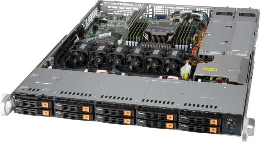 Корпус сервера Supermicro CSE-116AC10-R860CB-N10 1U Chassis Redundant 860W, 10 N — фото лота 1