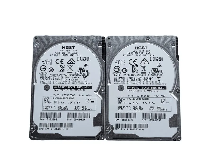 Жёсткий диск HUC101860CSS200 6DWVP Dell GEN13 600GB 10K RPM 12Gb/s 2.5"SAS Hard