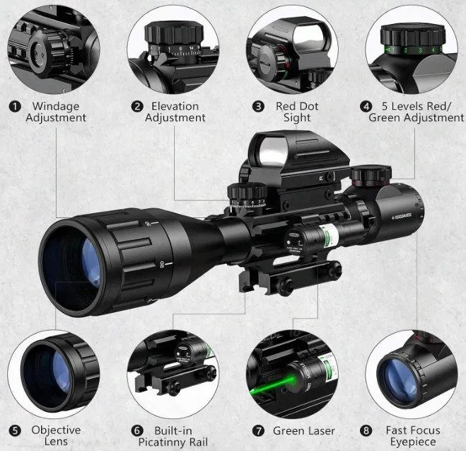 Оптико-электронная система 4-16x50 AO Hunting Rifle Scope Dual Illuminated Range — фото лота 2