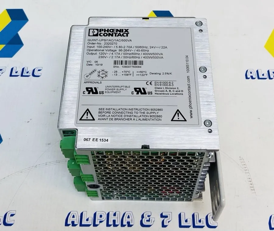 Блок питания Phoenix Contact Power Supply 2320270 QUINT-UPS/1AC/1AC/500VA