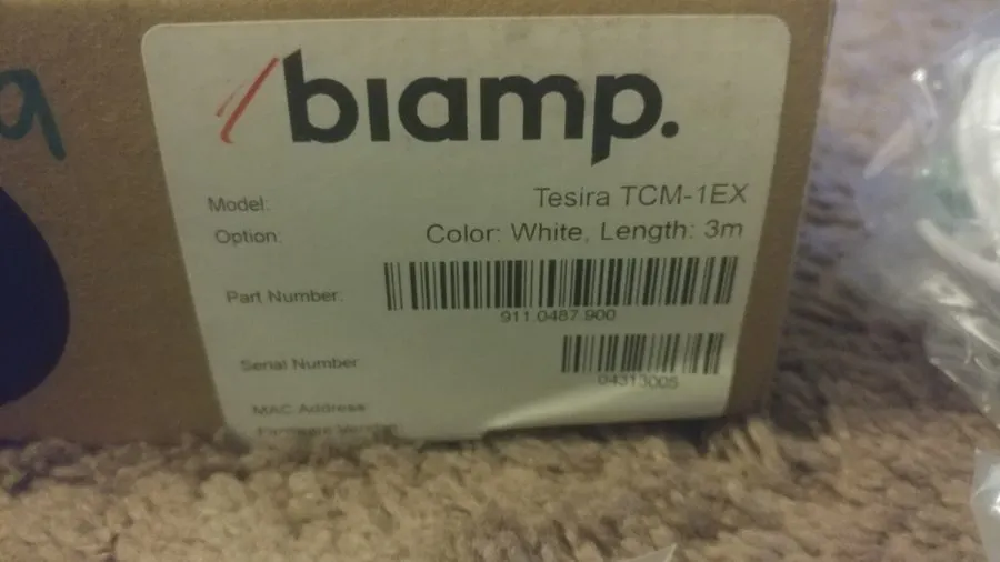 Микрофон Biamp Tesira TCM-1EX Expansion AVB Beamtracking Ceiling Microphone