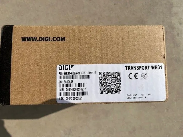 Маршрутизатор Digi TransPort WR31 4G LTE Cellular Router Dual Ethernet WR31-M52A