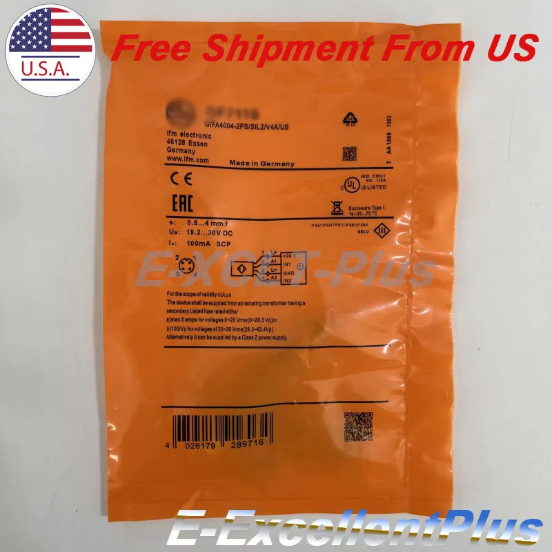 Датчик приближения IFM GF711S Fail-Safe Inductive Proximity Sensor, 19.2-30 VDC