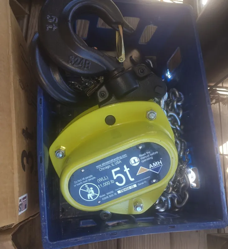Таль 5t MA050Hand Chain Hoist w/ 10 ft Chain and Hook — фото лота 2