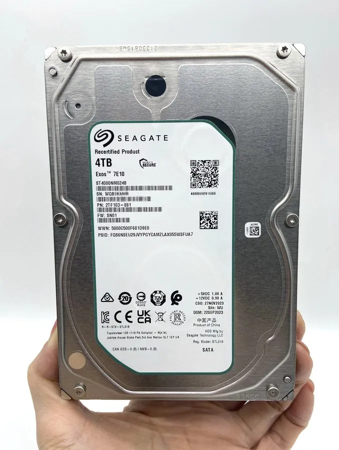 Жёсткий диск Seagate Exos 7E10 4TB ST4000NM024B 6Gb/s 256MB SATA 3.5" Enterprise