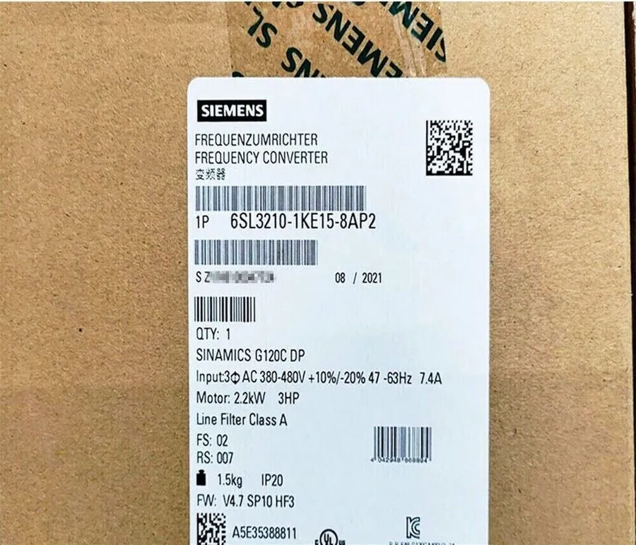 Частотный преобразователь 6SL3 210-1KE15-8AP2 SIEMENS SINAMICS G120C Rated Power