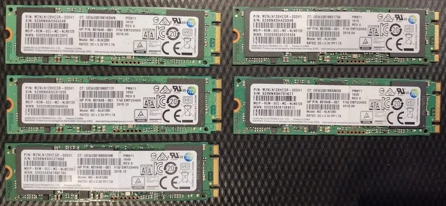 SSD-накопитель Samsung PM871 128GB M.2 SATA III Internal SSD MZ-NLN1280 Laptop/P