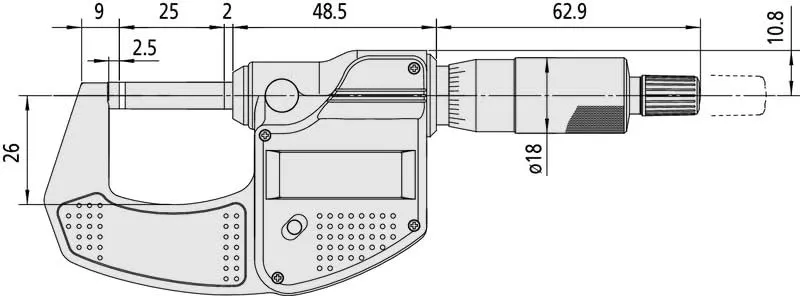 Микрометр MITUTOYO Digimatic Standard Outside Micrometer MDC-25SX 293-821-30 w/ 