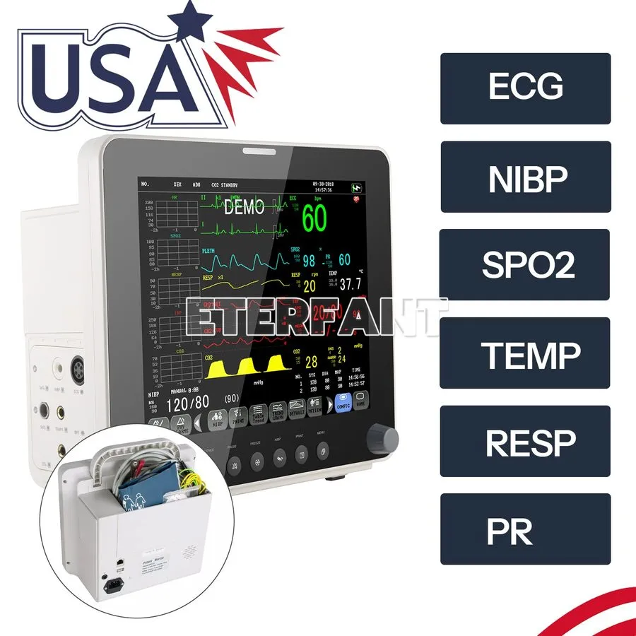 Монитор пациента Medical Patient Monitor ICU CCU Vital Sign/3 Tiers Mobile Troll — фото лота 1