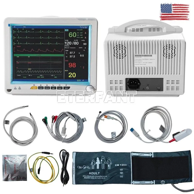 Монитор пациента Medical Patient Monitor ICU CCU Vital Sign/3 Tiers Mobile Troll — фото лота 2