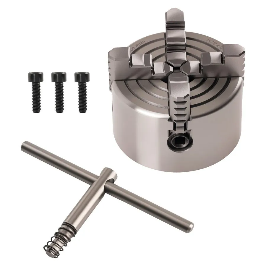 Режущий инструмент K72-80 Self Centering 4 Jaw Lathe Chuck 80mm Metal HT300 Cast