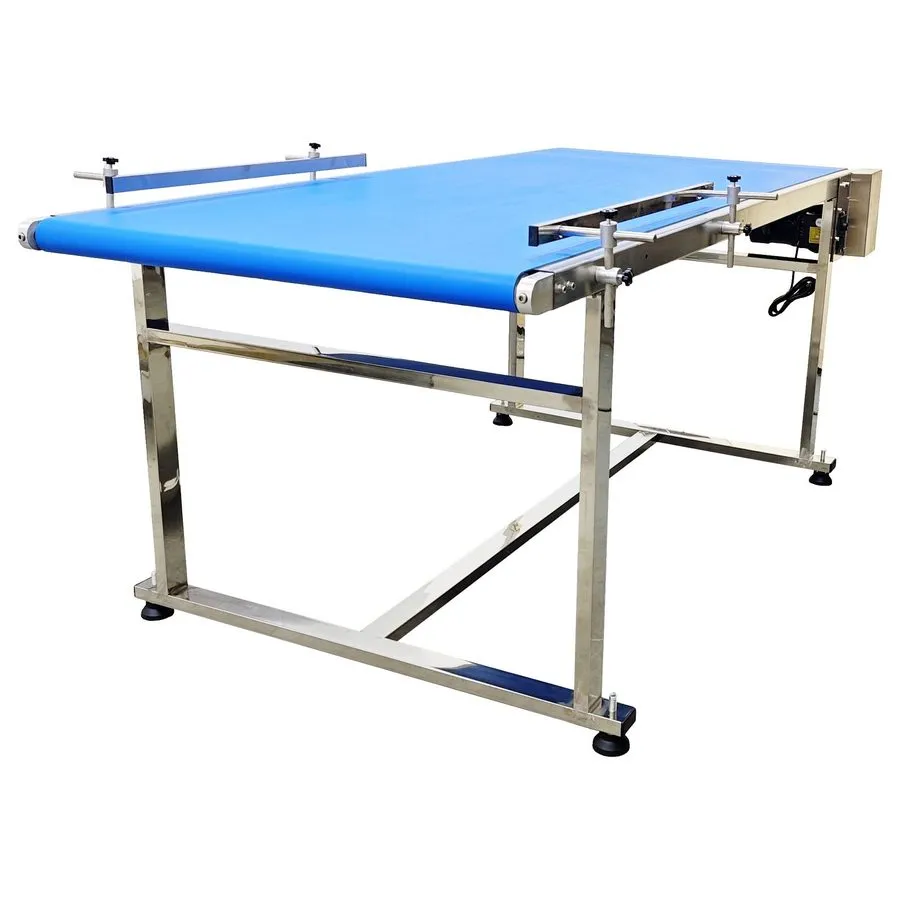 Конвейер Industrial Transport 70.8x31.5in PU Belt Conveyor with Two Adjustable S — фото лота 2