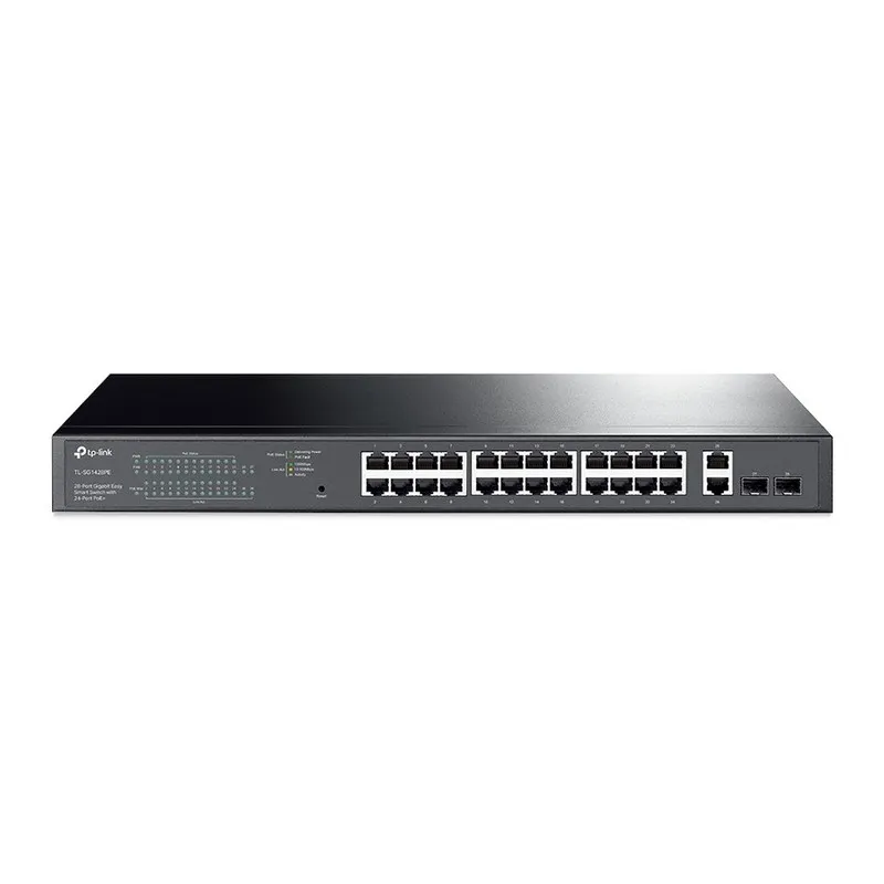 Коммутатор TP LINK 28 PORT GIGABIT EASY SMART SWITCH WITH 24-PORT PoE+ TL-SG1428