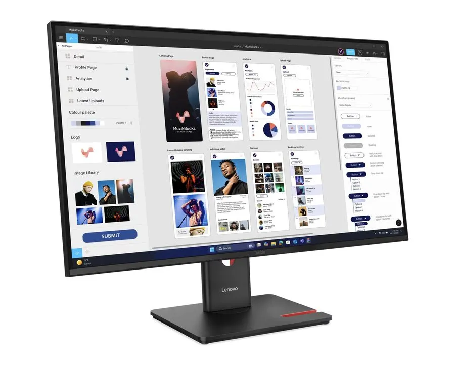 Монитор LENOVO ThinkVision T32UD-40 31.5'/32' 60Hz UHD IPS Monitor 4K 3840x2160 