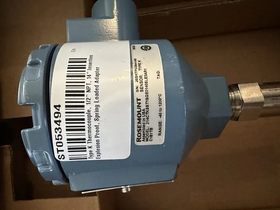 Термопара Rosemount 214C Type K Thermocouple Sensor 214CKS1TSGE0140SLE6AR1 1/2" 