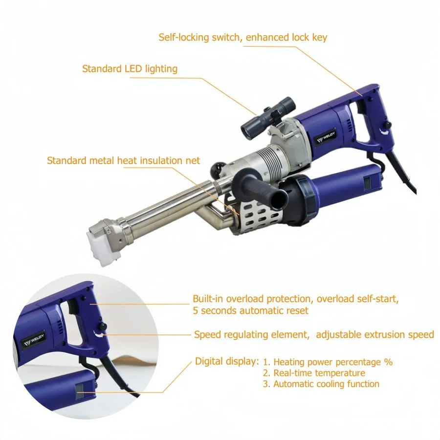Оборудование ЧПУ Weldy Booster EX3 230V/3000W Powerful Hand Extruder 3.4 Kg/hr/7
