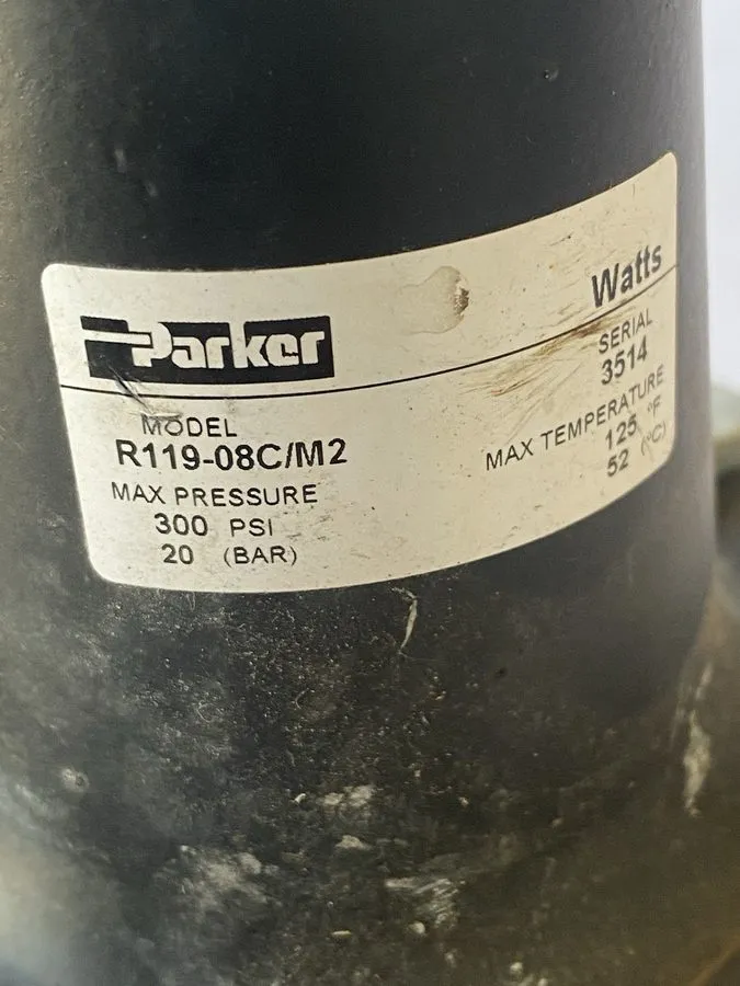 Трубопроводная арматура Parker R119-08C/M2 Pressure Regulator 300PS 20Bar 125F