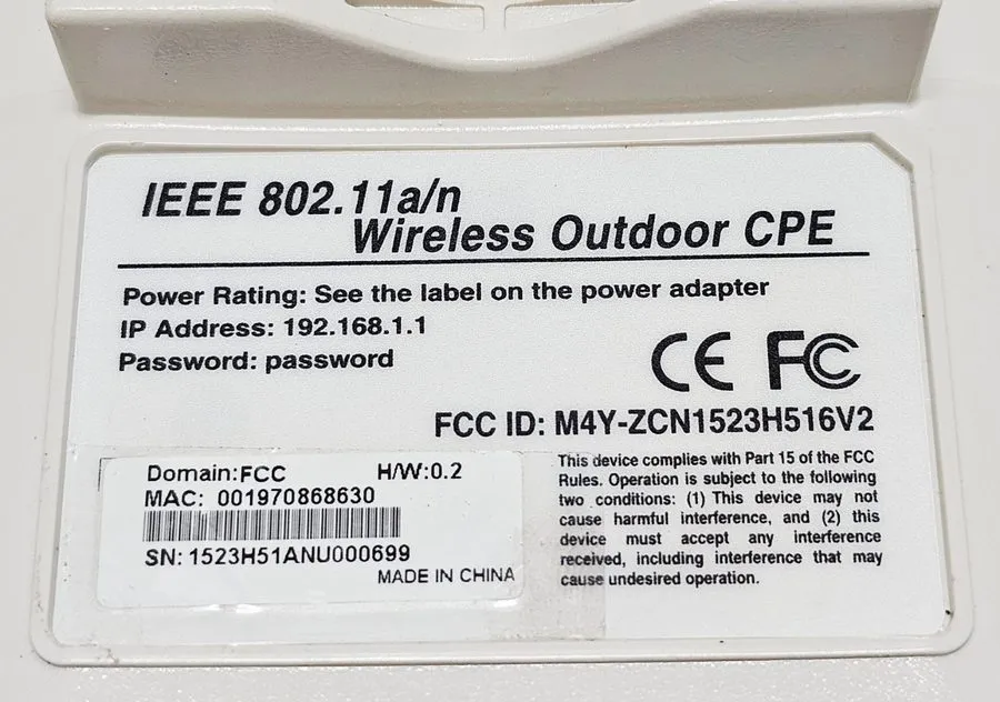 Операторское оборудование ieee 802.11A/N Wireless outdoor CPE