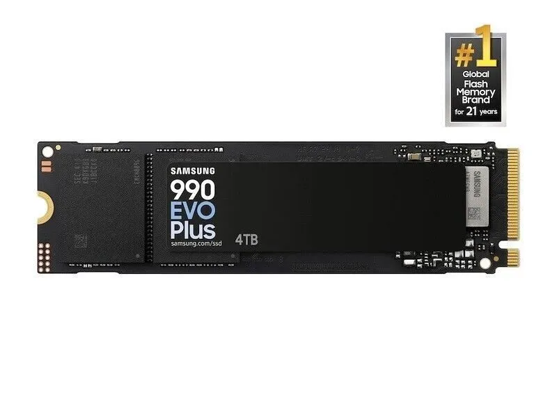 SSD-накопитель Samsung MZ-V9S4T0B/AM 990 EVO Plus Gen4 NVMe M.2 2280 SSD 4TB Ret — фото лота 1
