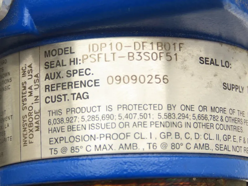Датчик давления Foxboro IDP10-DF1B01F Pressure Transmitter 0-200"H2O 3" Flanged
