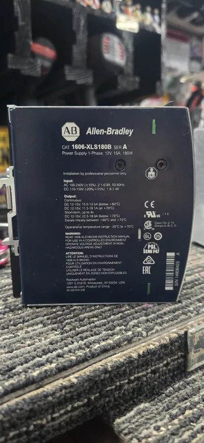 Блок питания Allen-Bradley, 1606-XLS180B, Power Supply, 12V, 15A, 1-Phase, 180W — фото лота 1