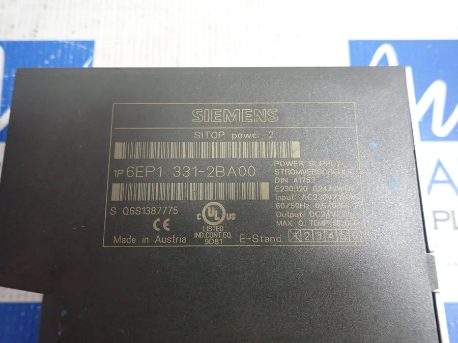 Блок питания Siemens 6EP1 331-2BA00 Sitop Power 2 Power Supply Din Rail 24VDC 2A