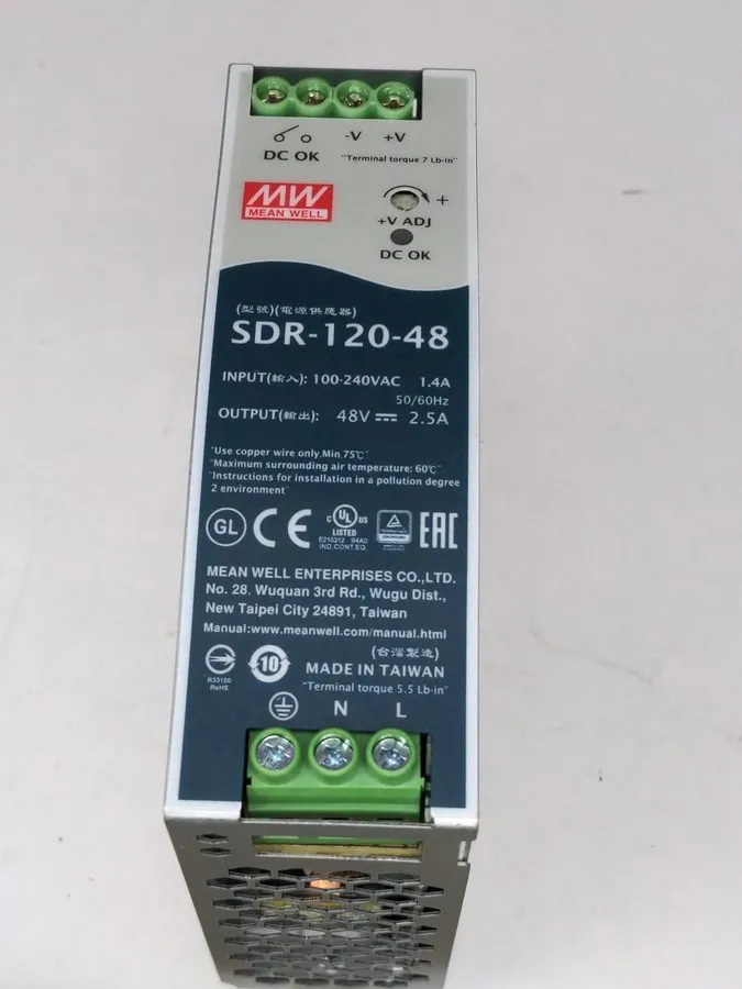 Блок питания MEAN WELL SDR-120-48 AC-DC Industrial DIN Rail Power Supply