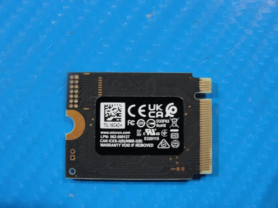 SSD-накопитель Micron 2400 512GB M.2 NVMe PCIe Internal SSD MTFDKBK512QFM Black