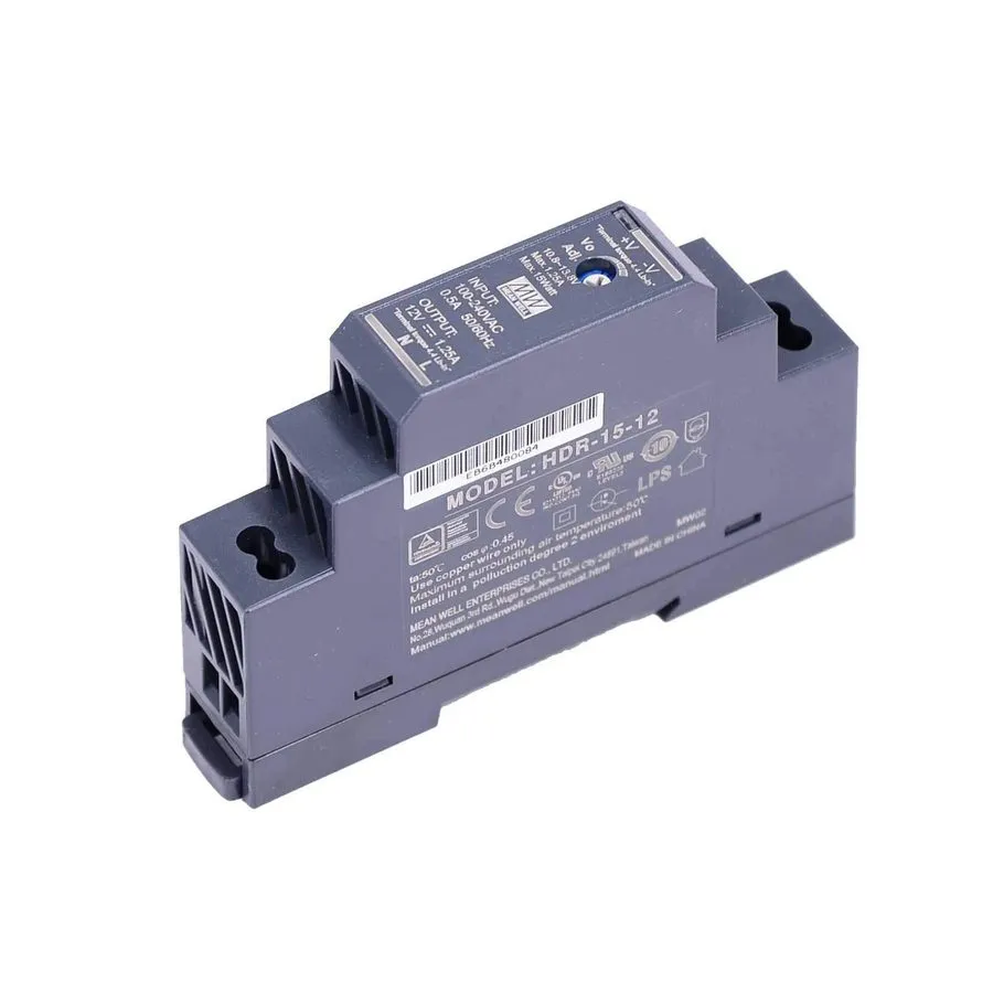 Блок питания Mean Well HDR-15-12 Power Supply 15W 12V 1.25A DIN Rail Olympian LE