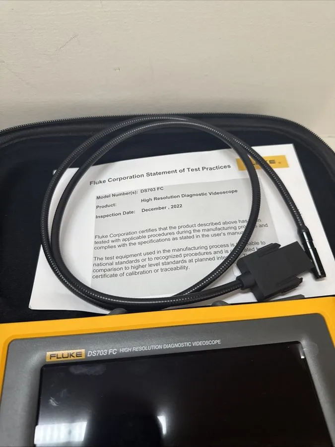 Видеоэндоскоп FLUKE DS703 FC High Resolution Diagnostic Videoscope Borescope — фото лота 2