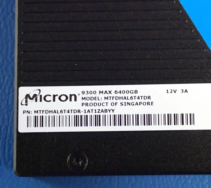 SSD-накопитель MICRON MTFDHAL6T4TDR 6.4TB 2.5" NVmE U.2 SSD 9300 Max 12k Hrs 95%