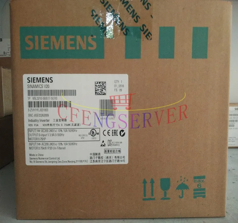 Частотный преобразователь SIEMENS SINAMICS V20 6SL3210-5BB17-5UV0 INVERTER