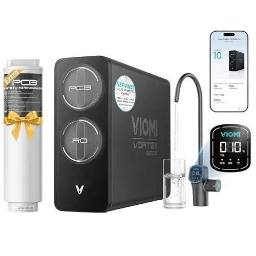 Насос 800GPD RO Water Filter Reverse Osmosis System 8 Stage 3:1 Pure to Drain