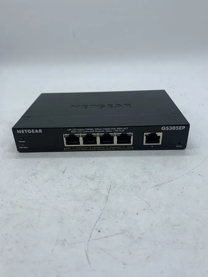 Коммутатор NETGEAR GS305EP Smart Managed Switch 5-Port Poe Gigabit Ethernet 63W  — фото лота 1