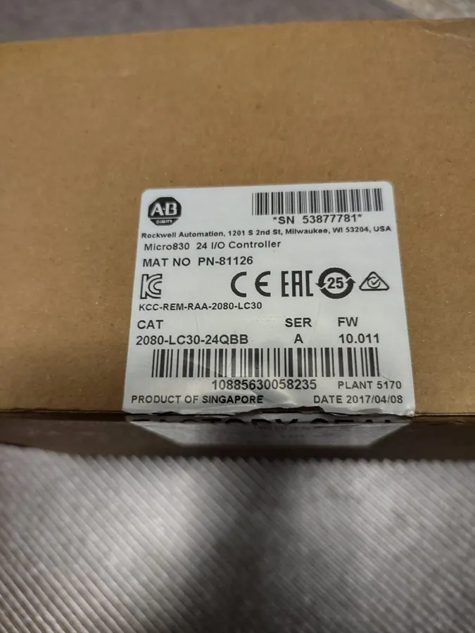 ПЛК Allen-Bradley 2080-LC30-24QBB Micro830 EtherNet/IP Controller 24 I/O, DC pow