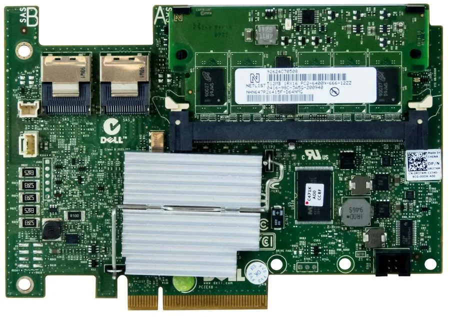 Контроллер Dell 0R374M R374M PERC H700 6Gb/s SAS RAID Controller With 512MB Cach