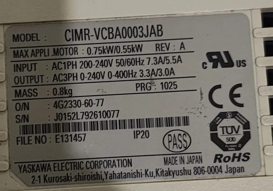 Привод CIMR-VCBA0003JAB