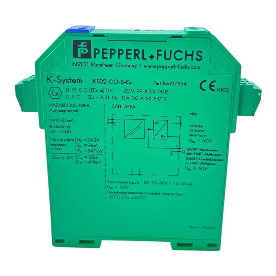Датчик Pepperl+Fuchs Output Isolator KSD2-CO-S-Ex 53731S DC20-30V/Um=40 Approx. 