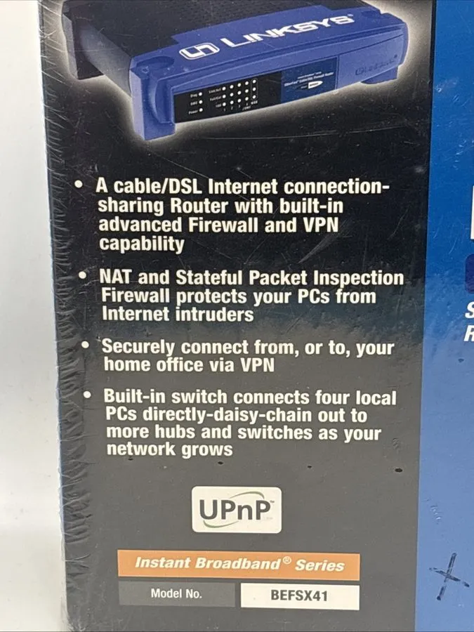 Маршрутизатор Cisco Linksys BEFSX41 Broadband Firewall Router 4-Port 10/100