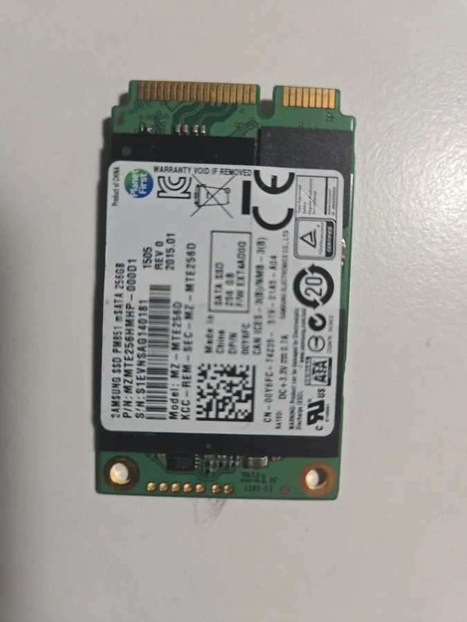 SSD 250Gb / Samsung / PM851 / m.SATA / NO BAD SECTORS