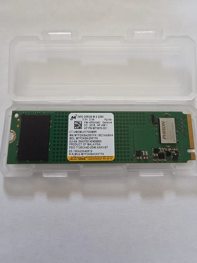 SSD-накопитель Micron 256GB NVMe PCIe SSD MTFDKBA256TFK-1BC1AABHA — фото лота 1