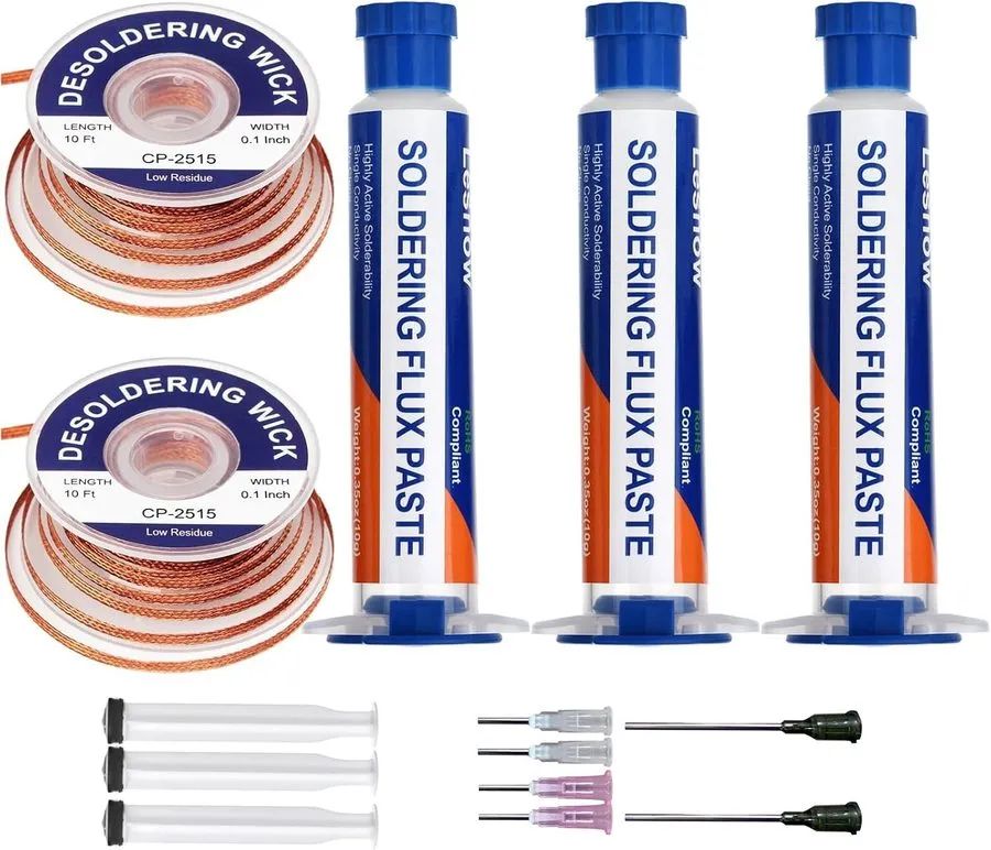 Паяльное оборудование Solder Flux Paste And Solder Wick Braid, No Clean Solderin