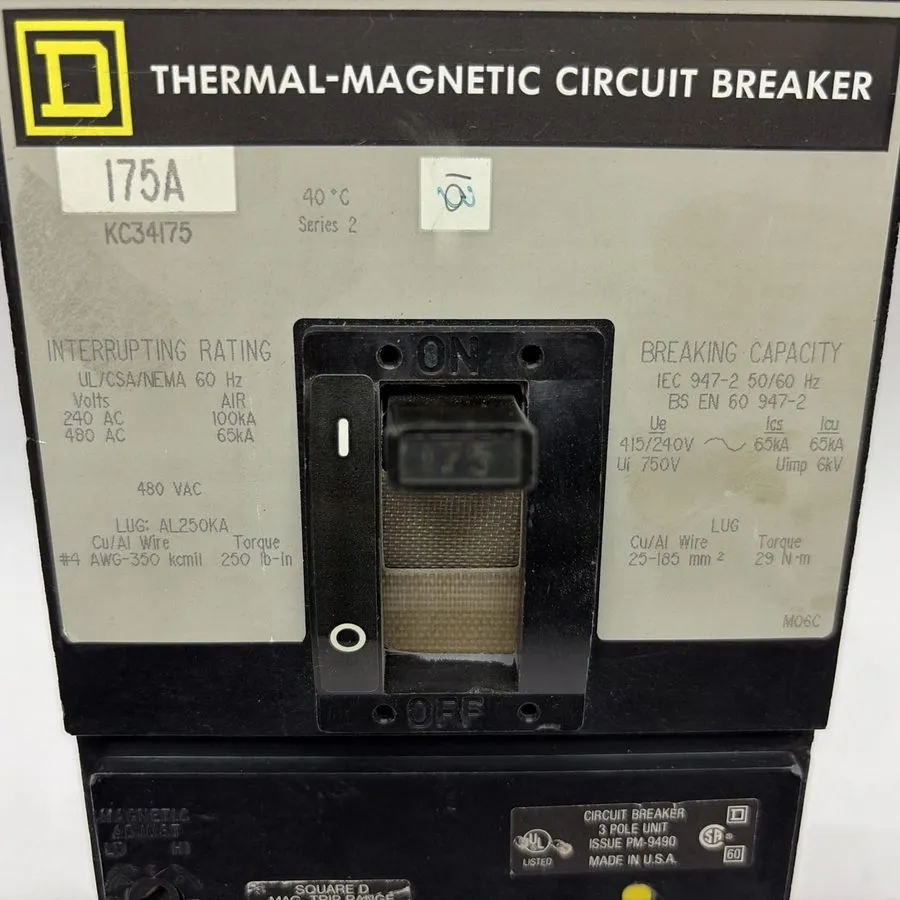Автоматический выключатель SQUARE D KC34175 175A 480V 3POLE ILINE Circuit Breake