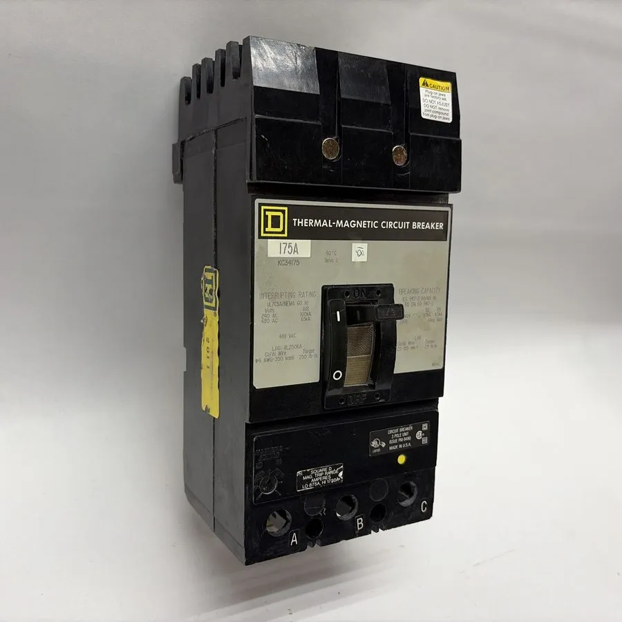 Автоматический выключатель SQUARE D KC34175 175A 480V 3POLE ILINE Circuit Breake — фото лота 2