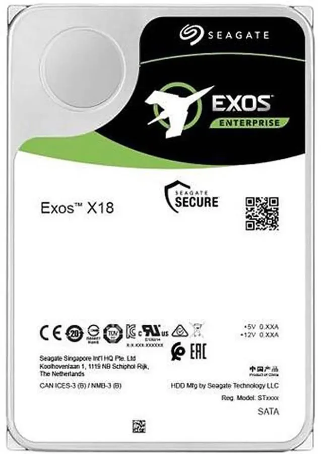 Жёсткий диск Seagate 12TB Exos X18 7200RPM SAS 12Gb/s 3.5" HDD ST12000NM004J Ent